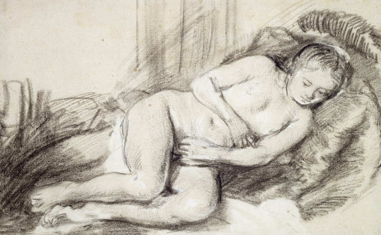 Liegender weiblicher Akt von Rembrandt van Rijn