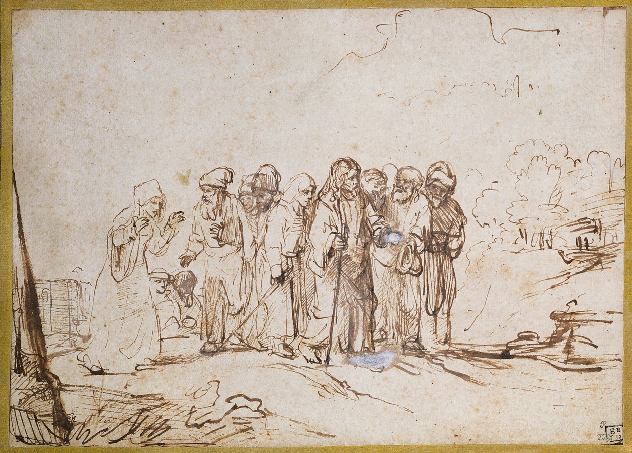 Christus und die kanaanäische Frau von Rembrandt van Rijn