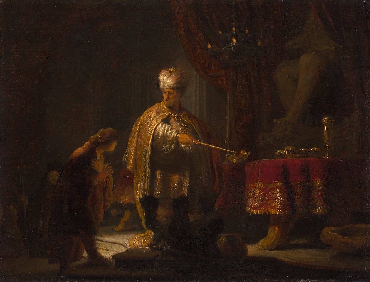 Daniel und Kyros vor dem Götzen Bel von Rembrandt van Rijn