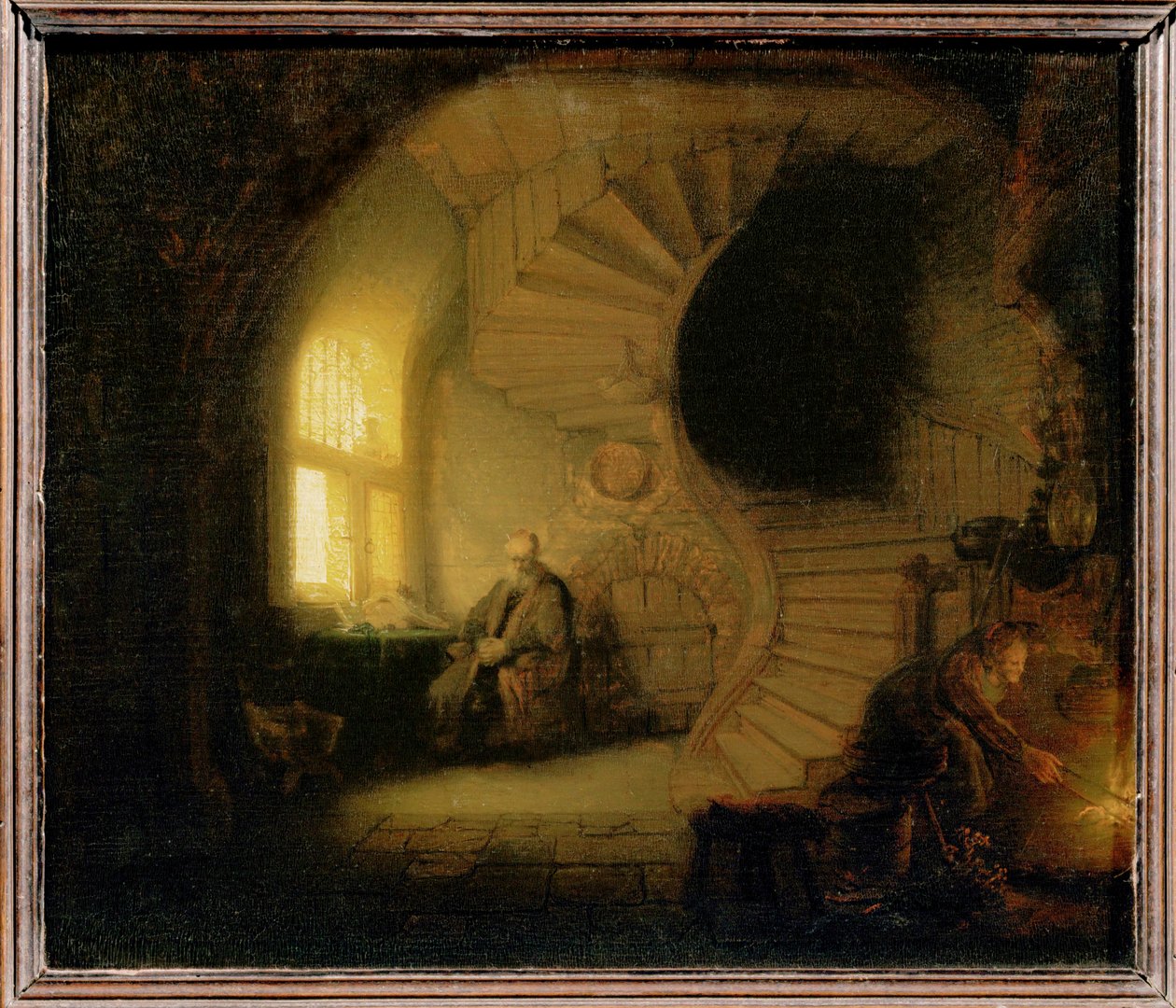 Meditierender Philosoph von Rembrandt Harmensz. van Rijn