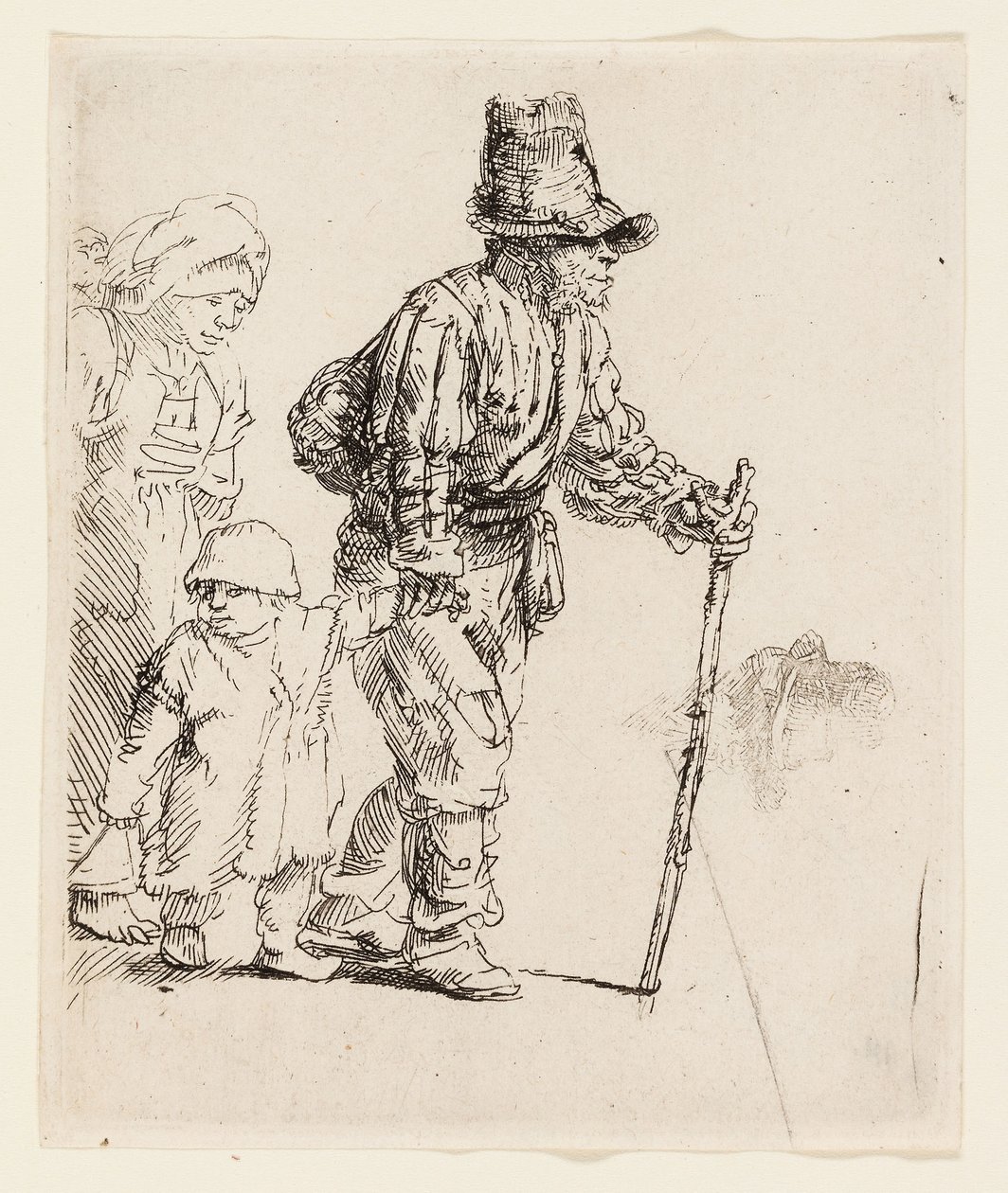 Bauernfamilie auf der Wanderung, ca. 1652 von Rembrandt Harmensz. van Rijn
