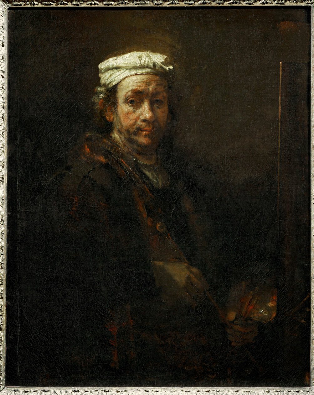 Porträt des Künstlers am Staffelei von Rembrandt Harmensz. van Rijn