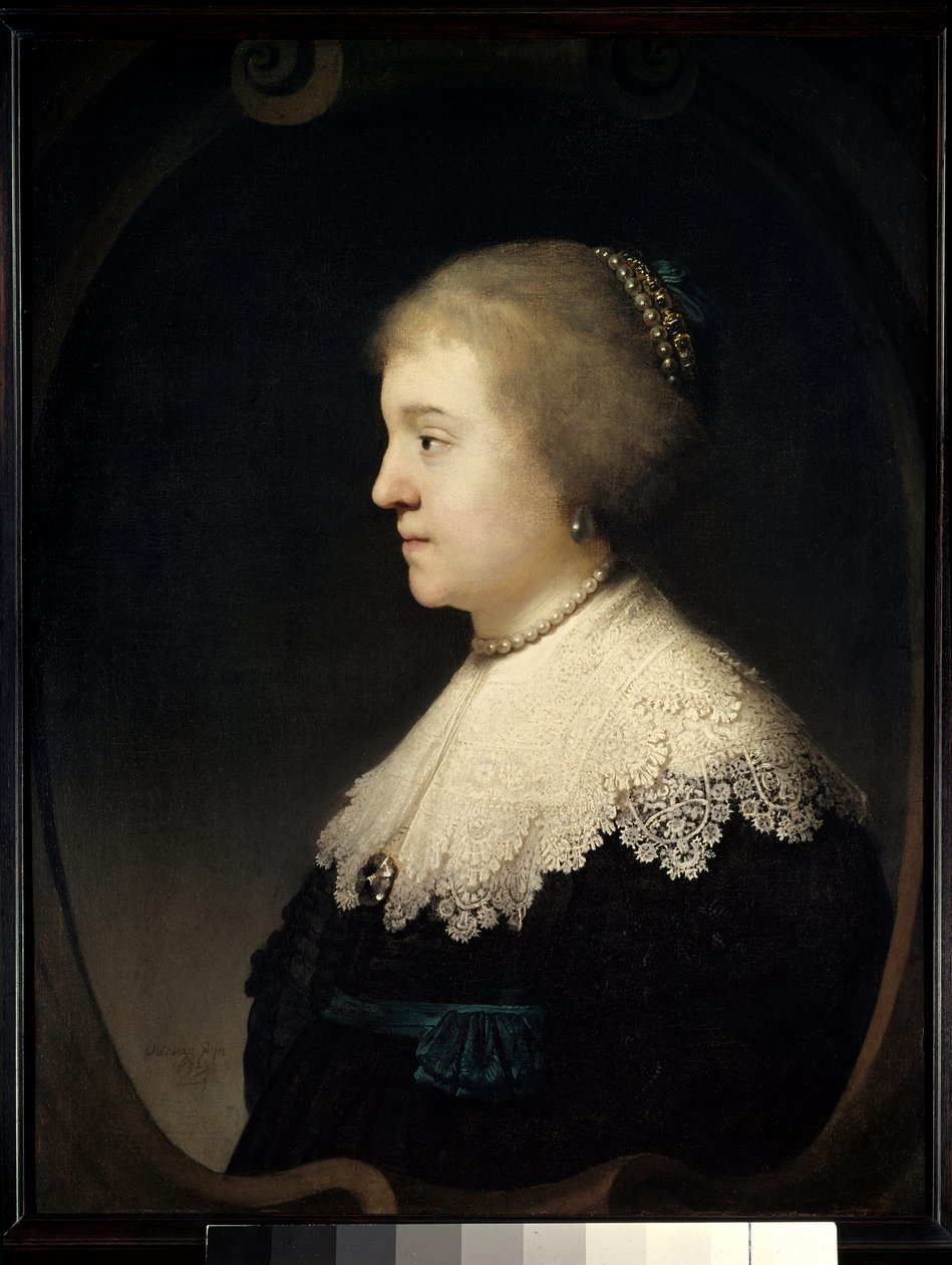 Porträt einer Frau (Saskia?) von Rembrandt van Rijn