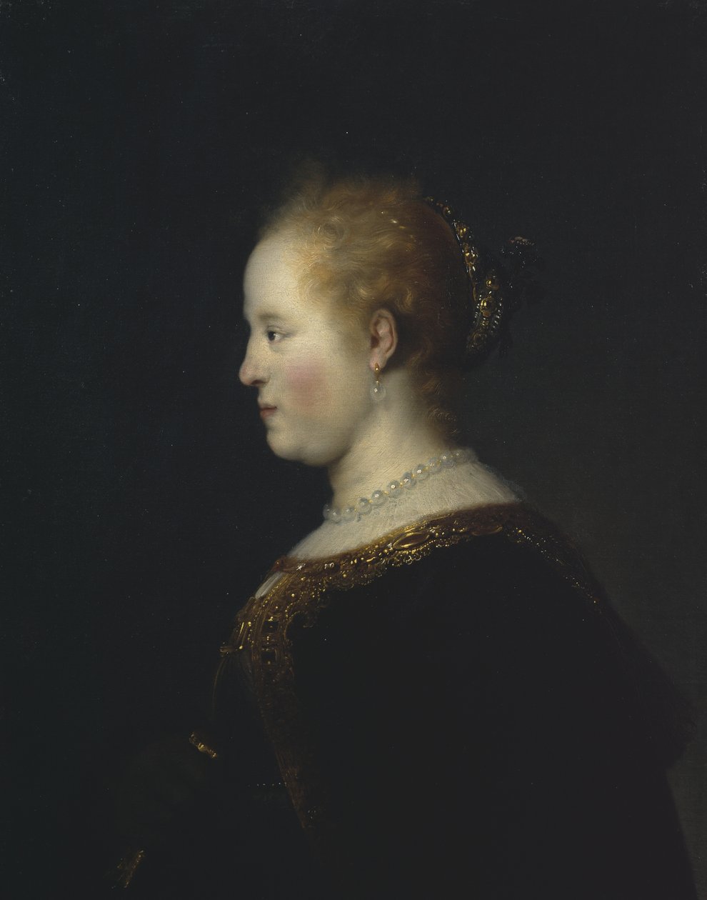 Porträt einer jungen Frau, nach 1632 von Rembrandt van Rijn