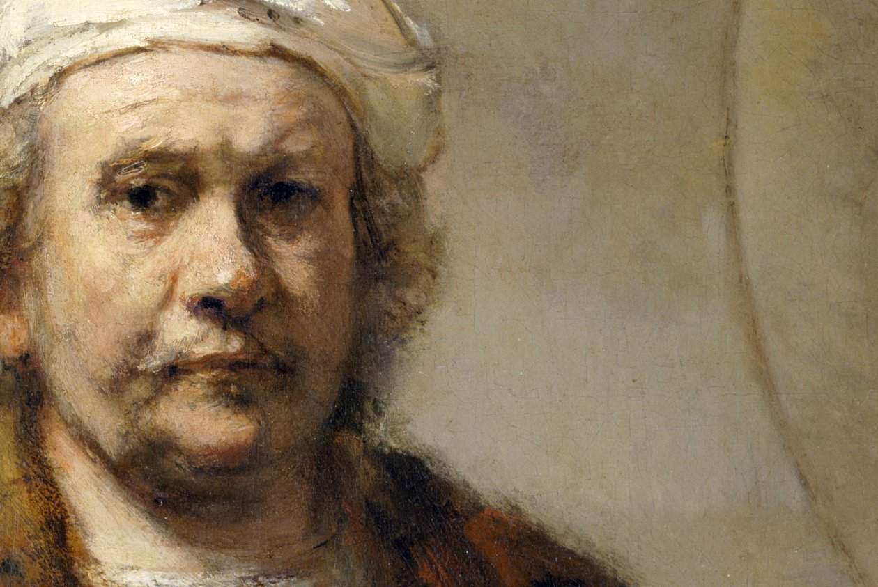 Rembrandt - Selbstporträt (Detail) von Rembrandt Harmensz. van Rijn