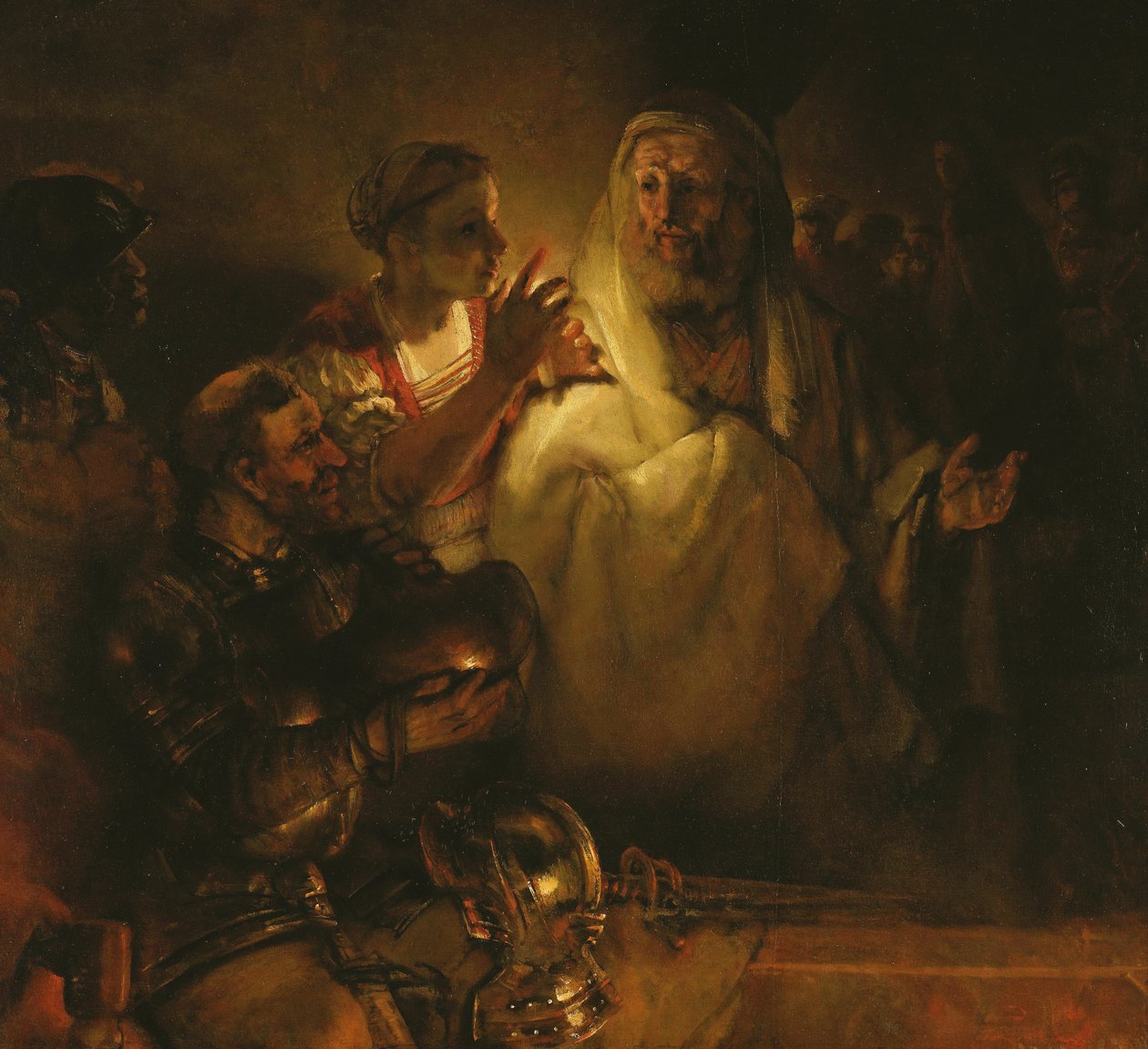 Die Verleugnung des Heiligen Petrus von Rembrandt van Rijn