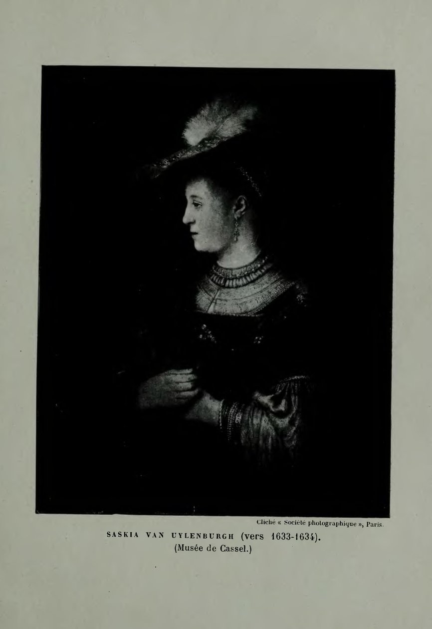 Saskia mit rotem Hut von Rembrandt van Rijn