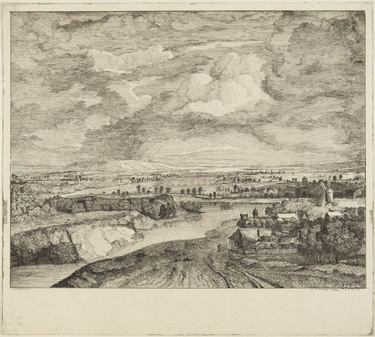 "---- Orage" nach Rembrandt von Rembrandt van Rijn