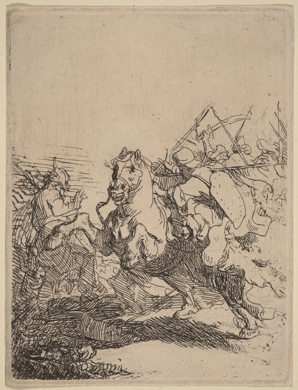 Ein Kavalleriekampf von Rembrandt van Rijn