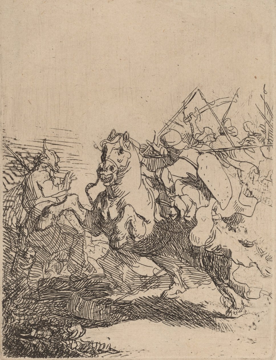 Ein Kavalleriekampf von Rembrandt van Rijn