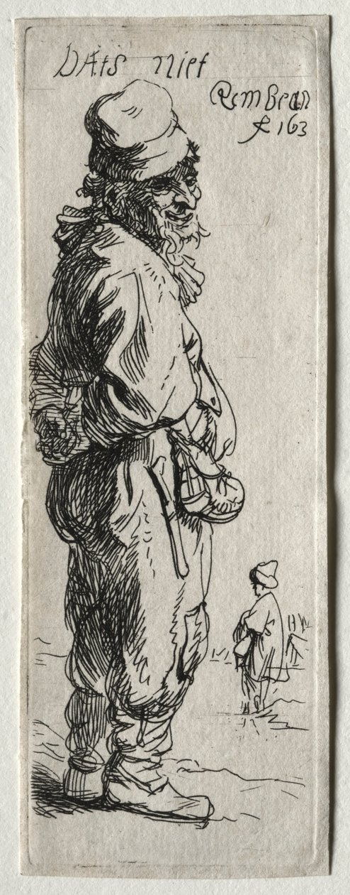 Ein Bauer antwortet: das ist nichts, wahrscheinlich 1634 von Rembrandt van Rijn