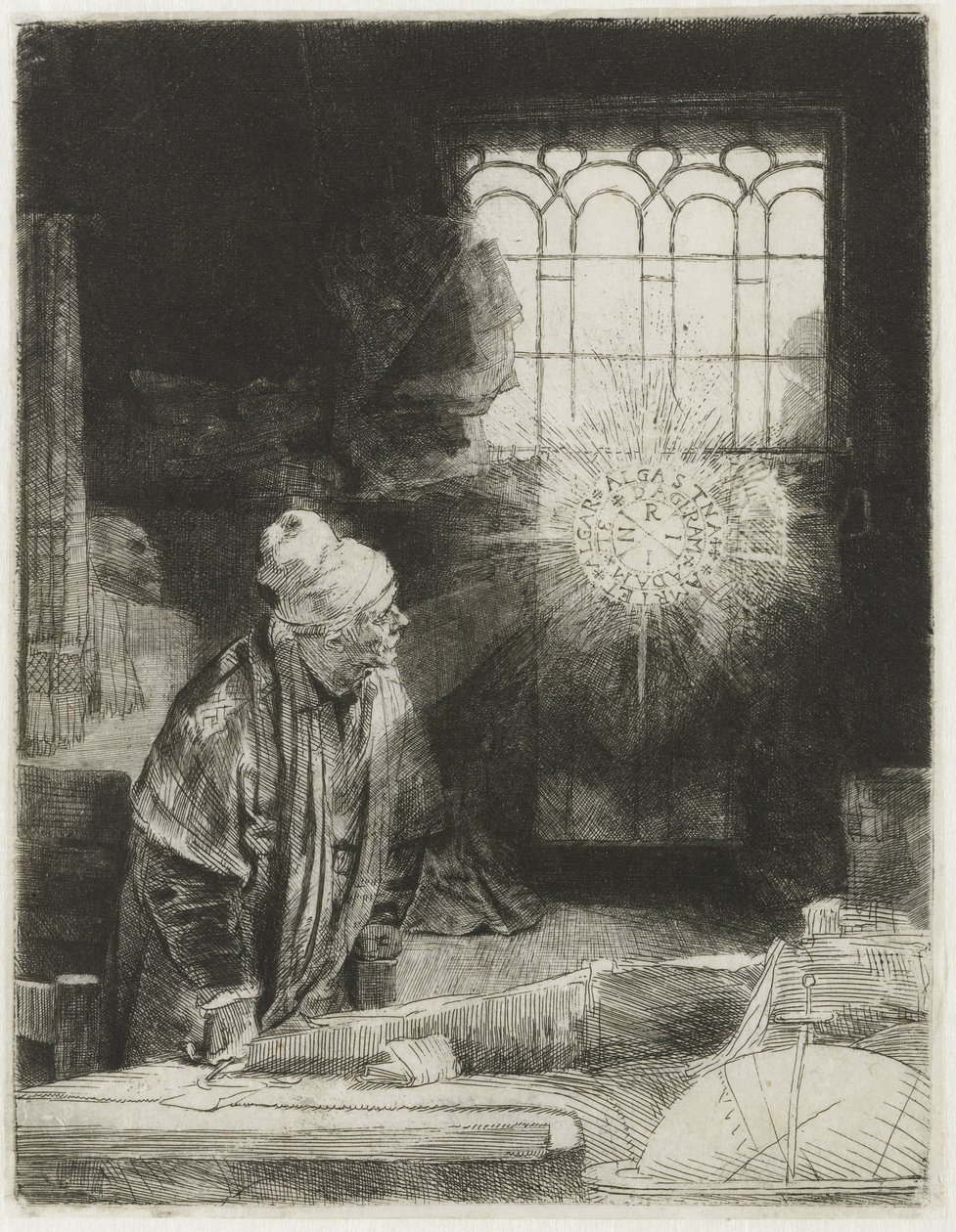 Ein Gelehrter in seinem Arbeitszimmer von Rembrandt van Rijn