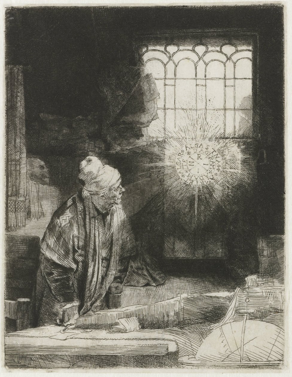 Ein Gelehrter in seinem Arbeitszimmer von Rembrandt van Rijn