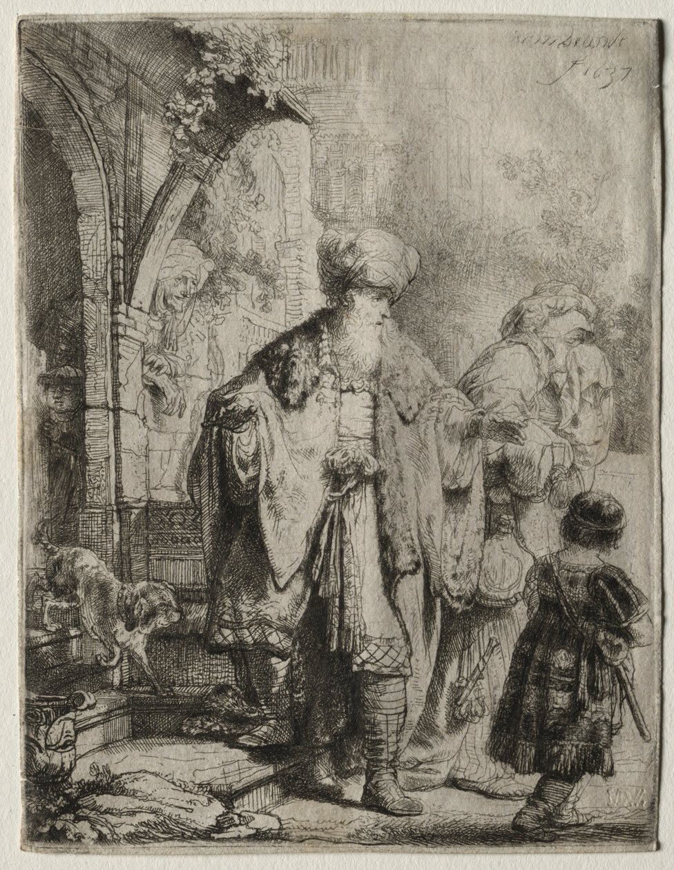 Abraham vertreibt Hagar und Ismael, 1637 von Rembrandt van Rijn