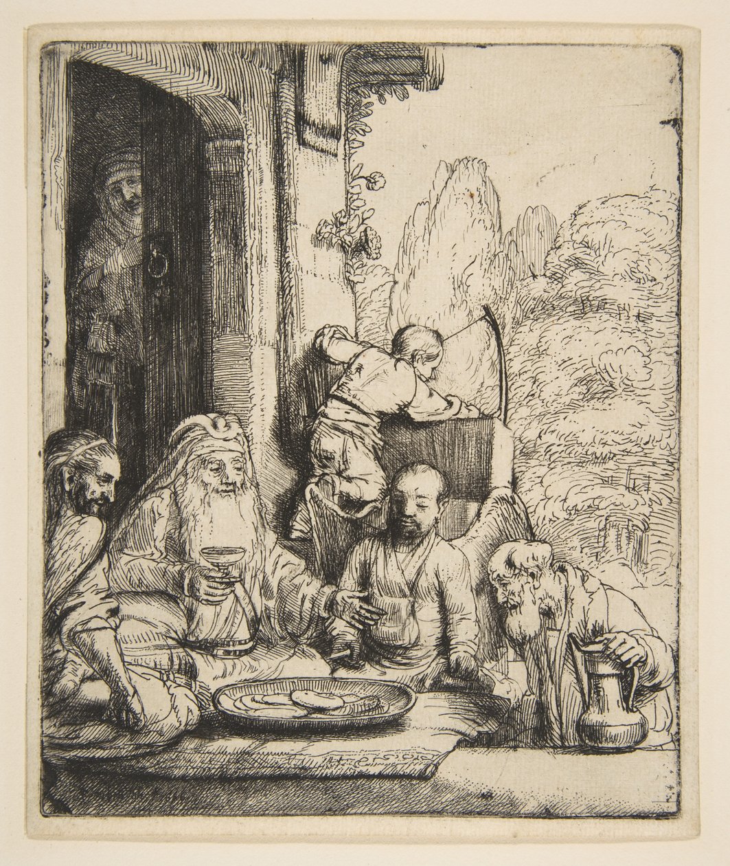 Abraham bewirtet die Engel, 1656 von Rembrandt van Rijn