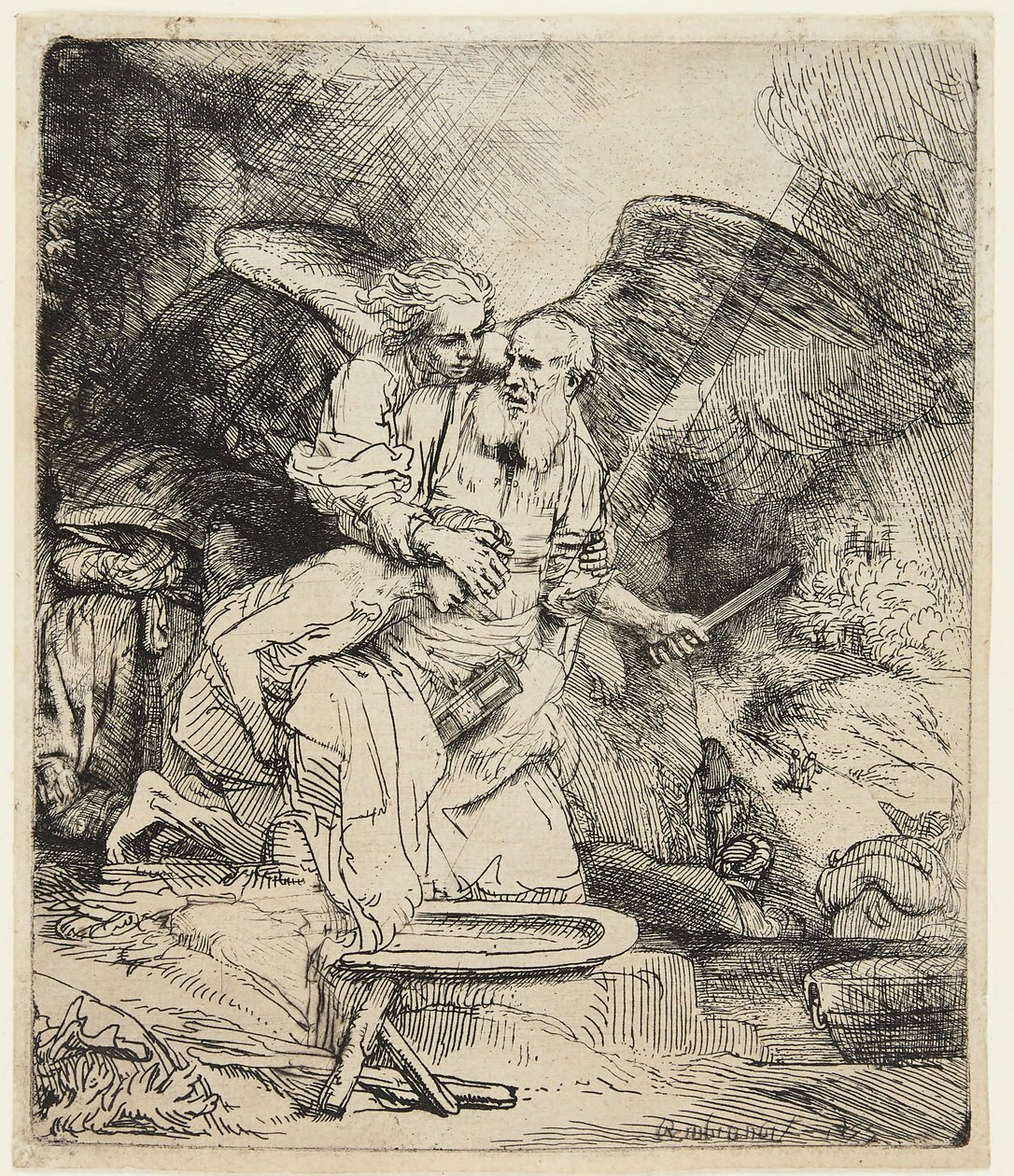 Abrahams Opfer von Rembrandt van Rijn