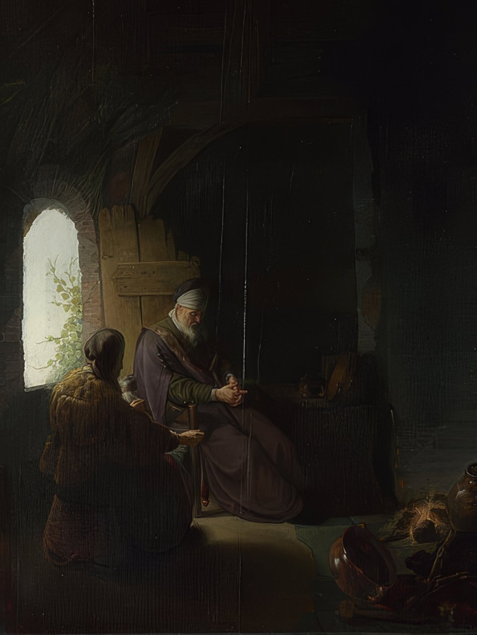 Anna und der blinde Tobit. Um 1630 von Rembrandt van Rijn