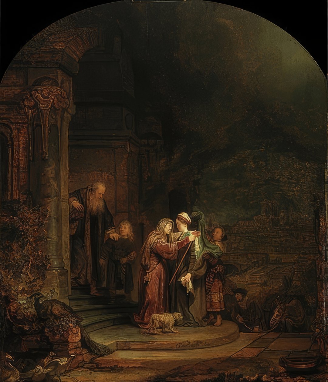 Begegnung von Maria und Elisabeth, 1640 von Rembrandt van Rijn