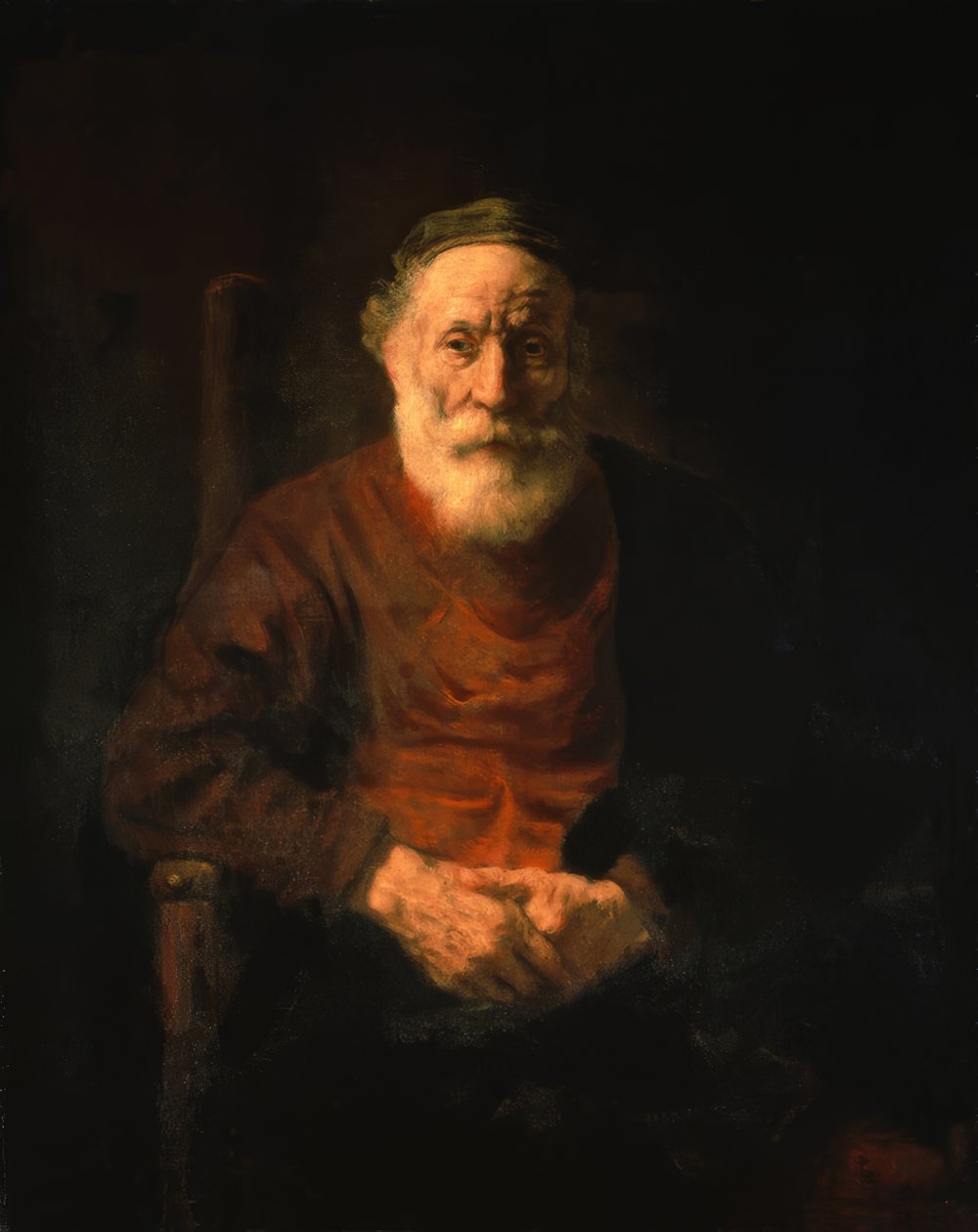 Bildnis eines alten Mannes in rotem Gewand von Rembrandt van Rijn