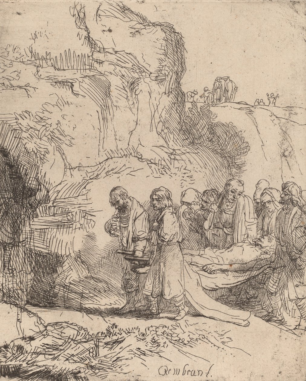 Christus wird zum Grab getragen, ca. 1645 von Rembrandt van Rijn