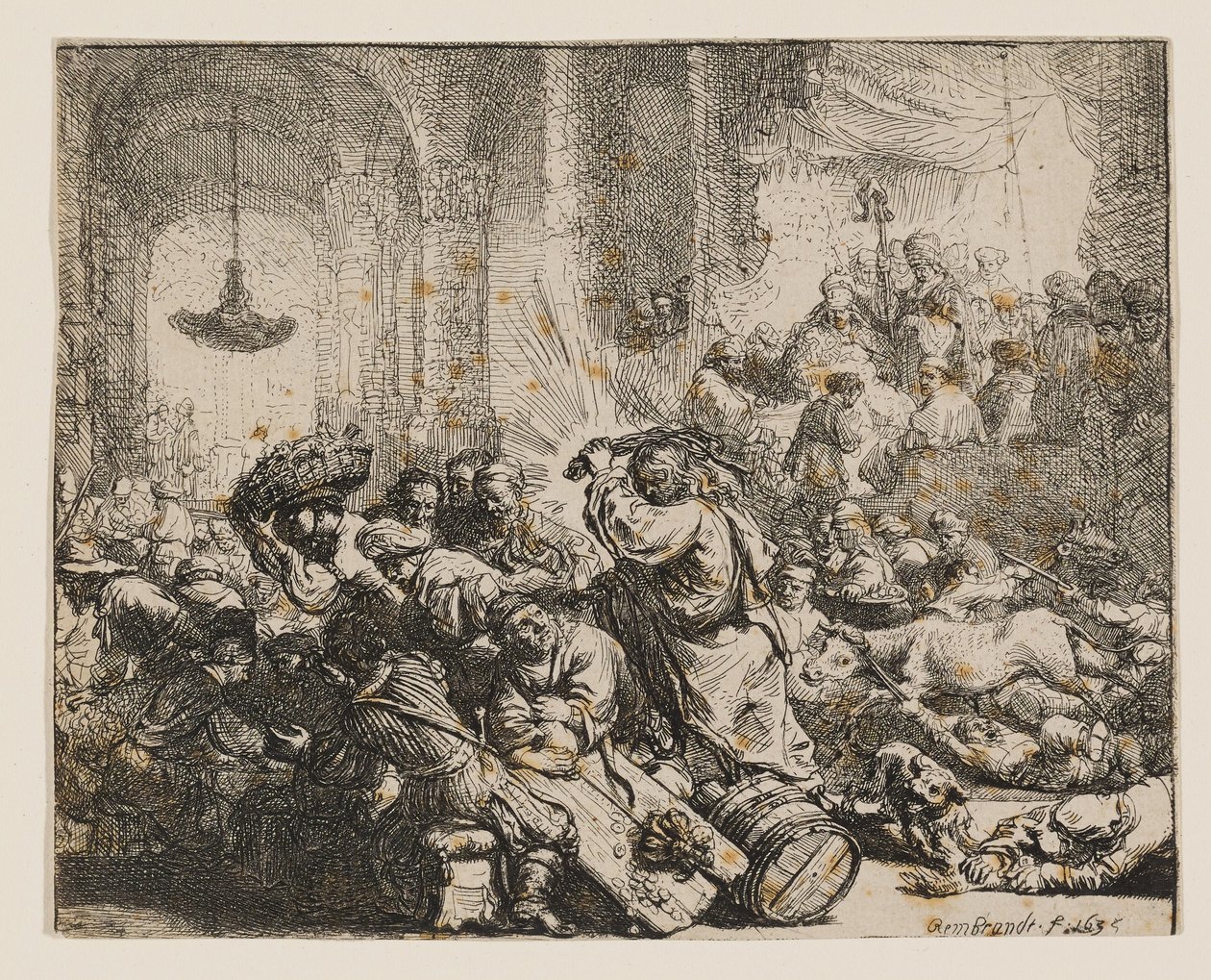 Christus vertreibt die Geldwechsler aus dem Tempel von Rembrandt van Rijn