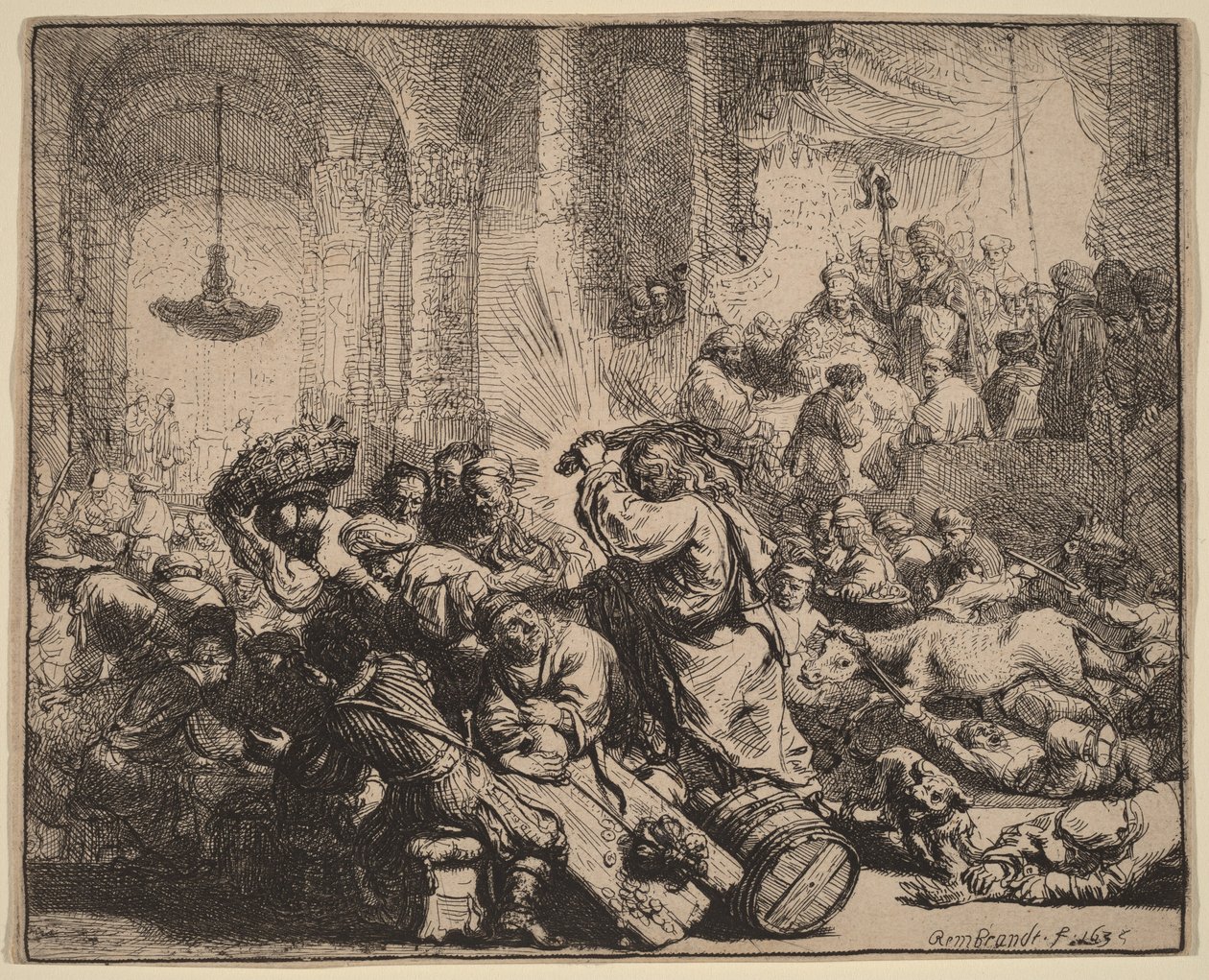 Christus vertreibt die Geldwechsler aus dem Tempel von Rembrandt van Rijn