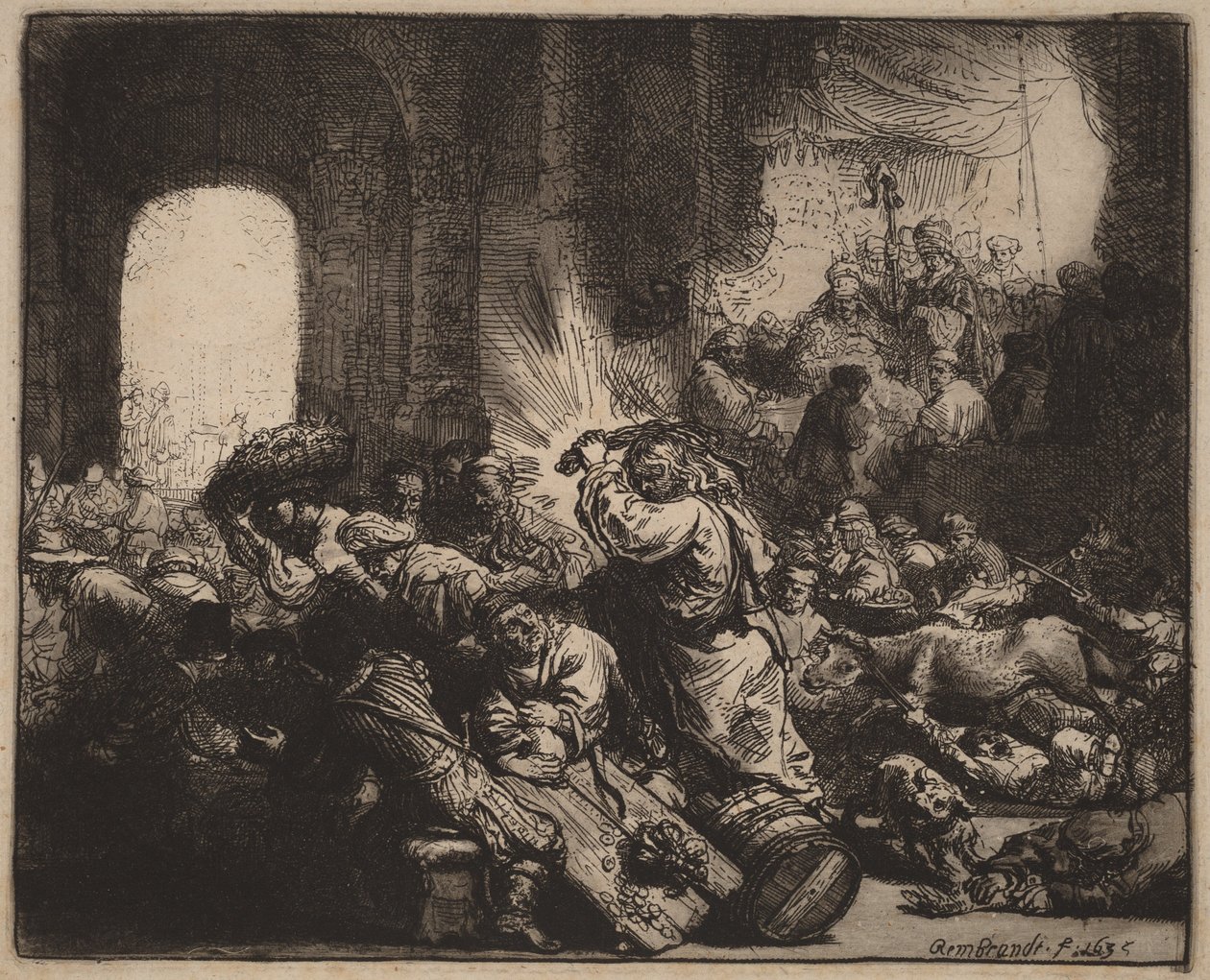 Christus vertreibt die Geldwechsler aus dem Tempel von Rembrandt van Rijn