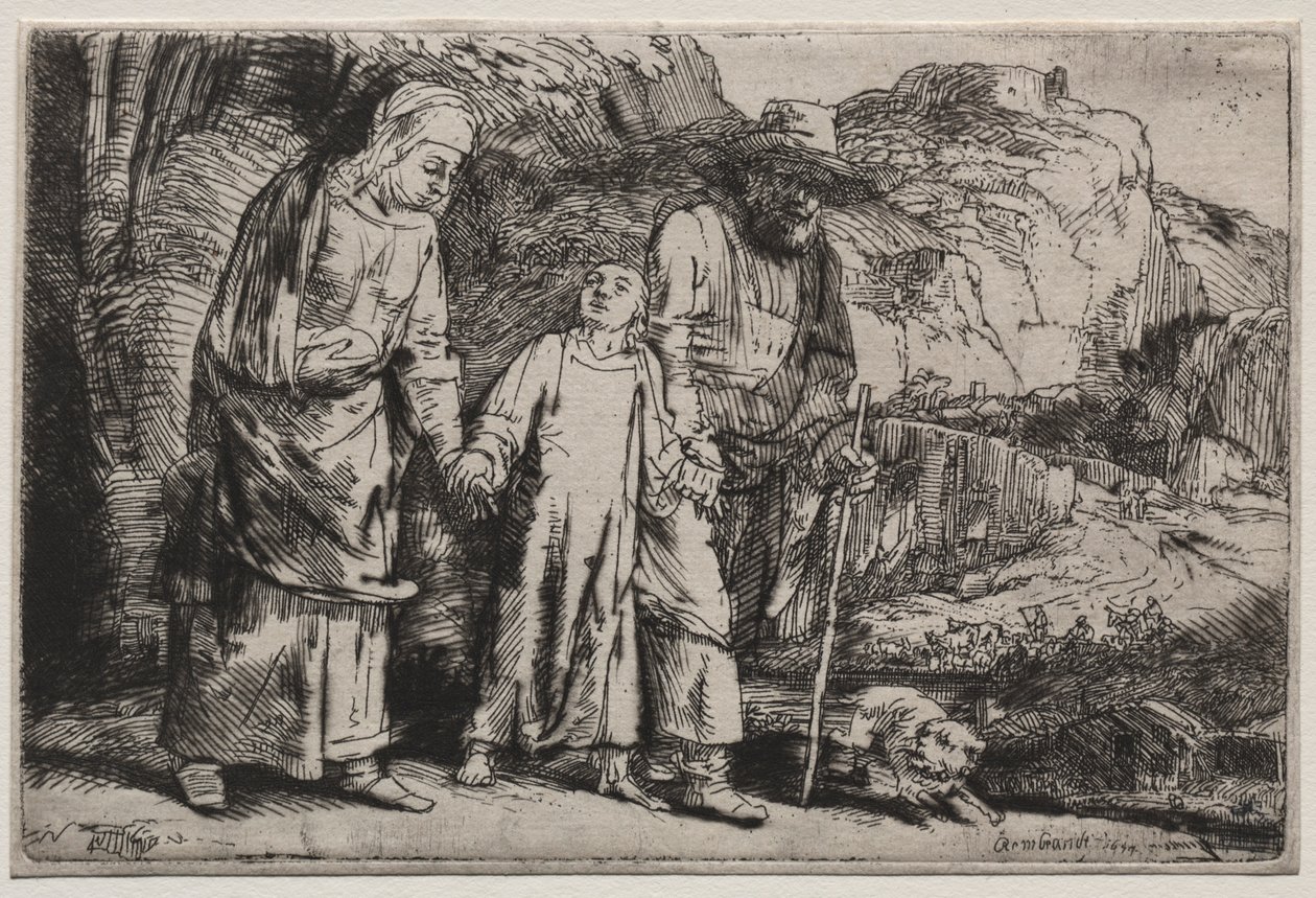 Christus kehrt mit seinen Eltern aus dem Tempel zurück, 1654 von Rembrandt van Rijn
