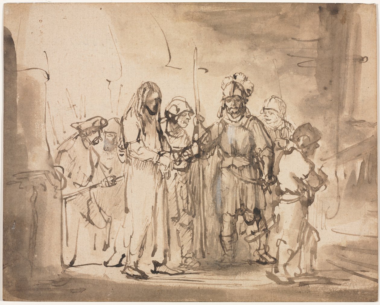 Christus vor Kaiphas von Rembrandt van Rijn