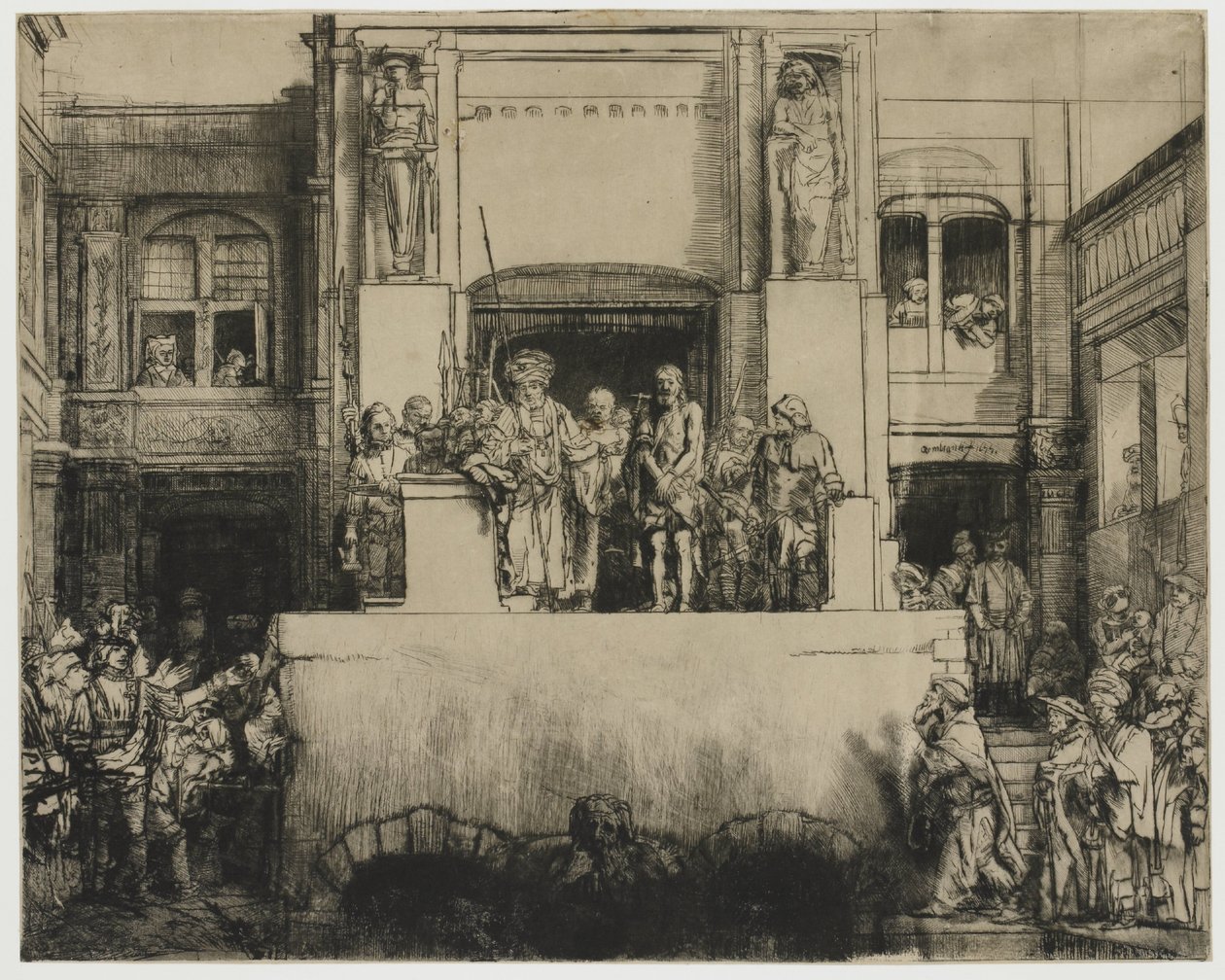 Christus dem Volk gezeigt (Ecce Homo) von Rembrandt van Rijn