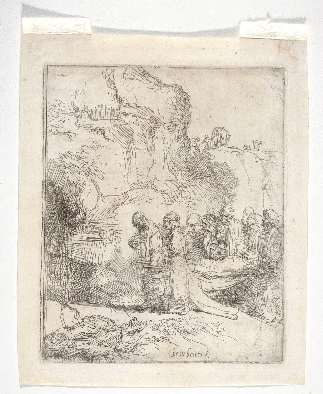 Christus zum Grab getragen von Rembrandt van Rijn