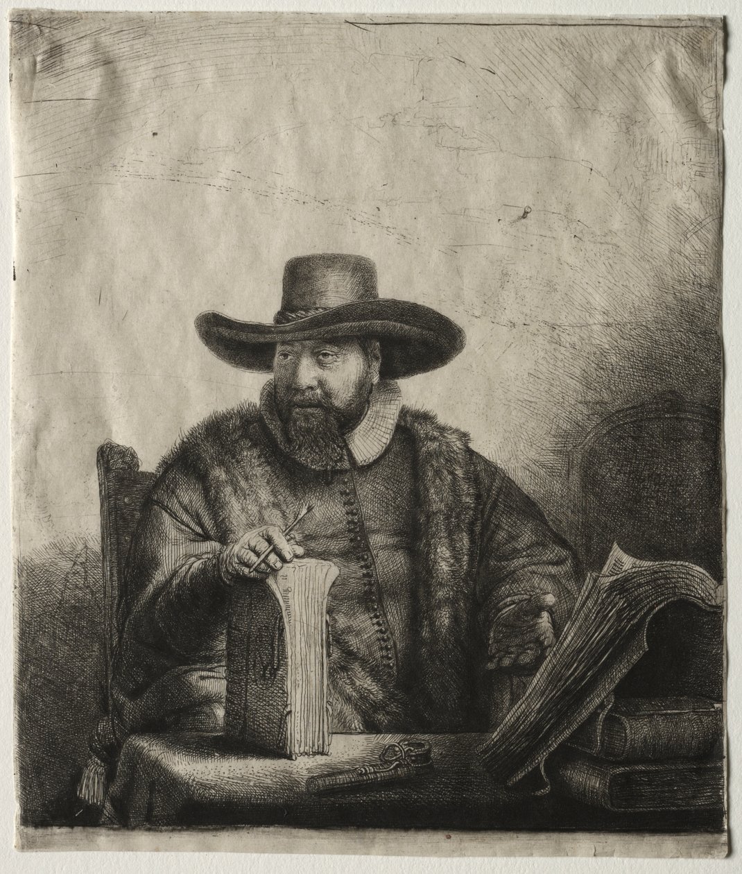 Cornelis Claesz Anslo, Mennonitenprediger von Rembrandt van Rijn
