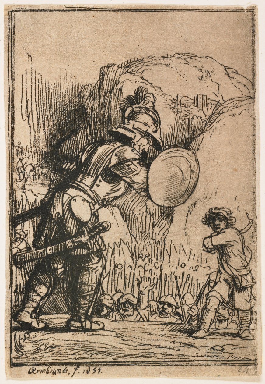 David und Goliath von Rembrandt van Rijn