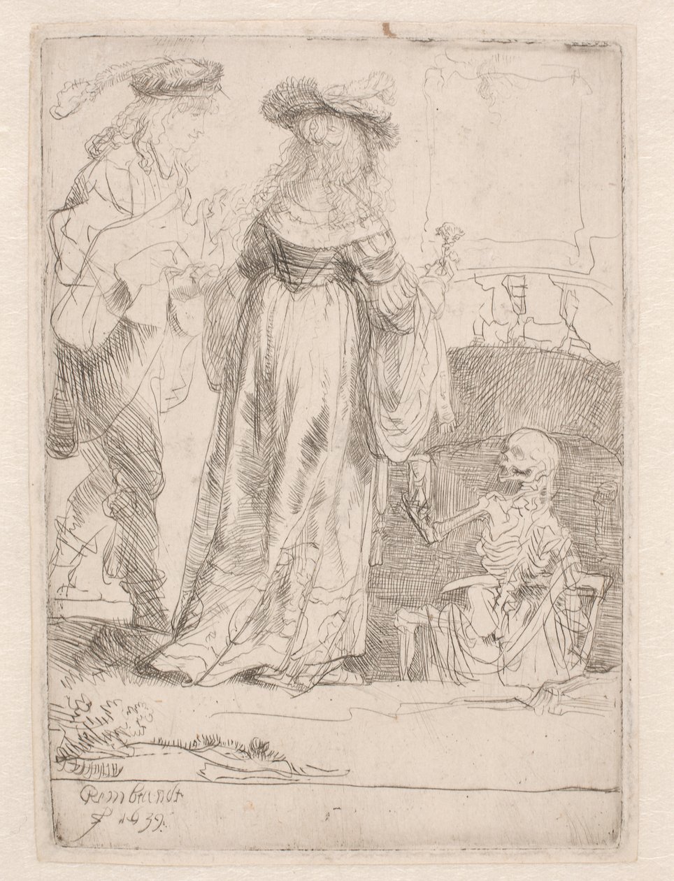 Das junge Paar und der Tod von Rembrandt van Rijn