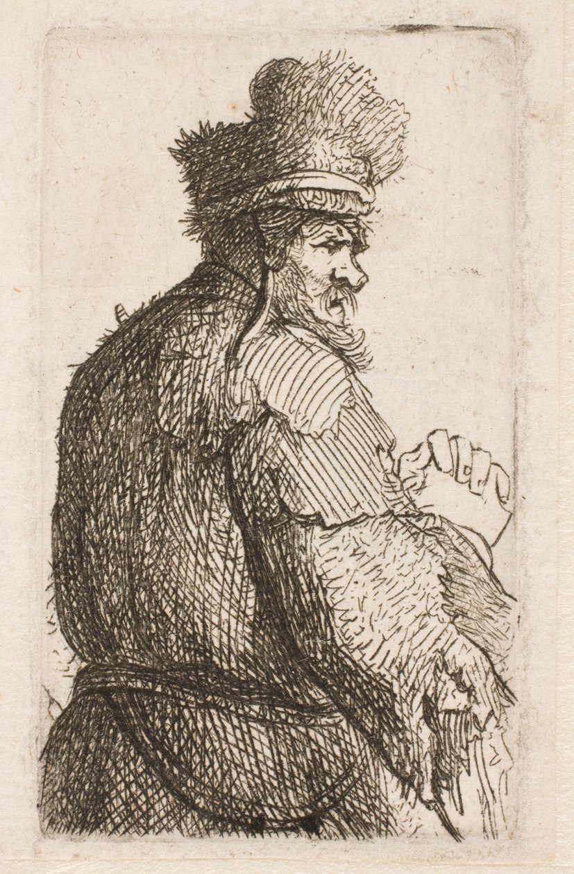 Alter Mann von hinten gesehen von Rembrandt van Rijn