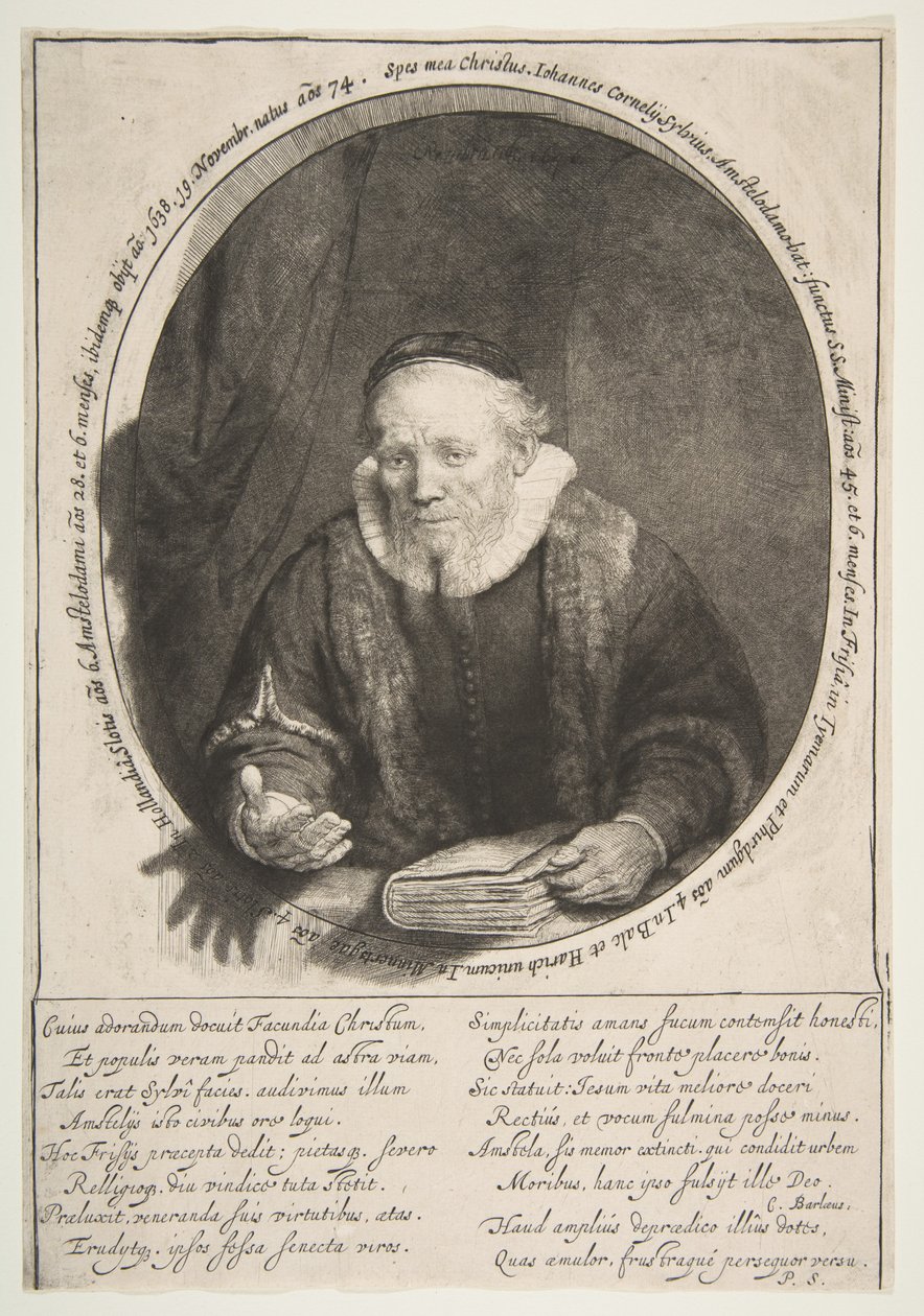 Jan Cornelisz. Sylvius, Prediger, 1646 von Rembrandt van Rijn