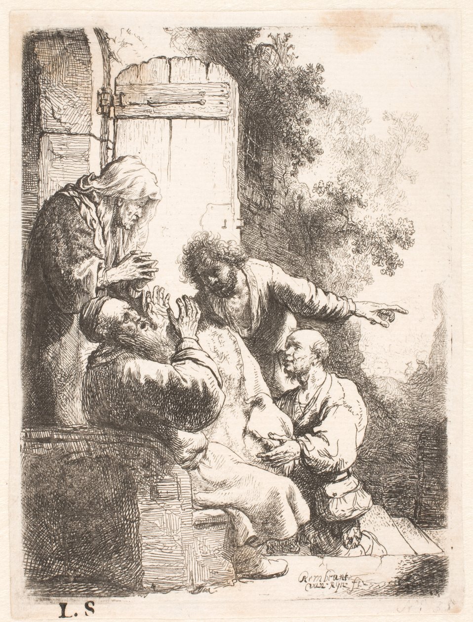 Josephs Mantel wird zu Jakob gebracht von Rembrandt van Rijn
