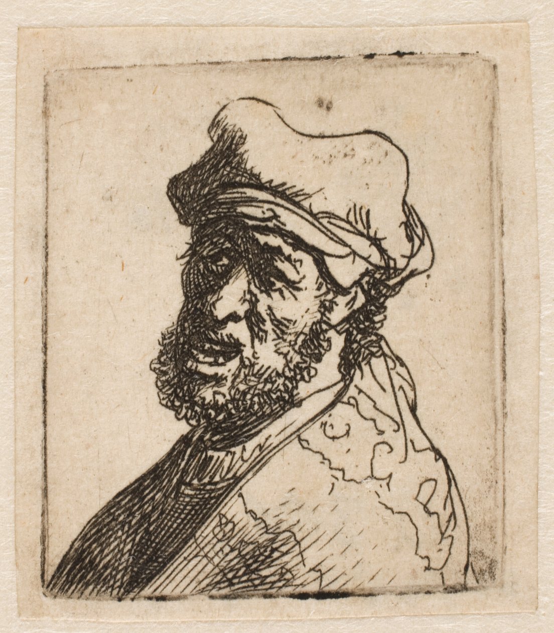 Mann, der schreit, dreiviertel links: Büste von Rembrandt van Rijn