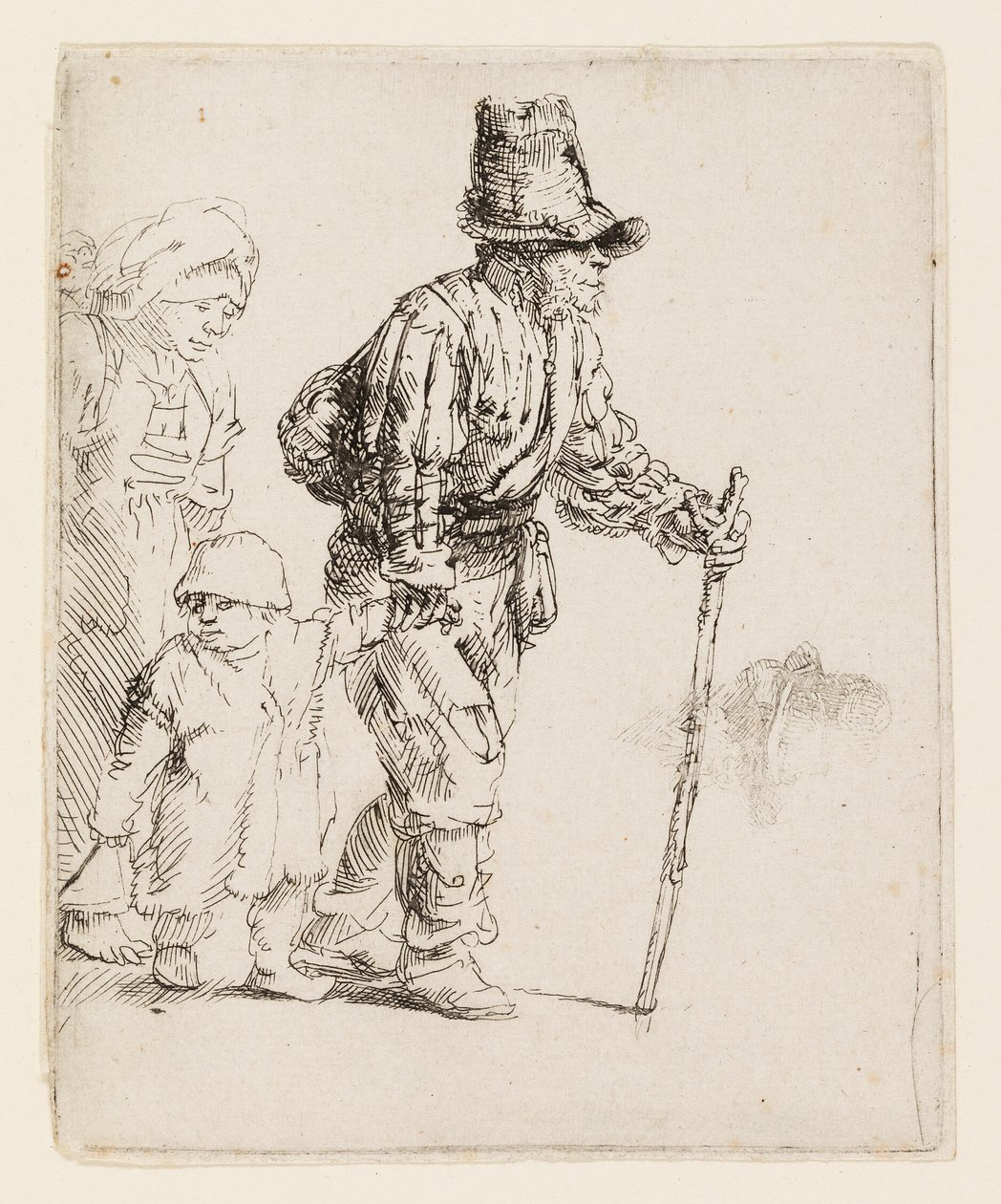 Bauernfamilie auf Wanderschaft von Rembrandt van Rijn