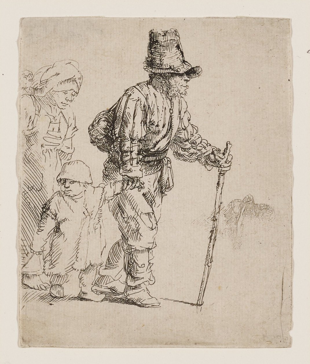 Bauernfamilie auf Wanderschaft von Rembrandt van Rijn