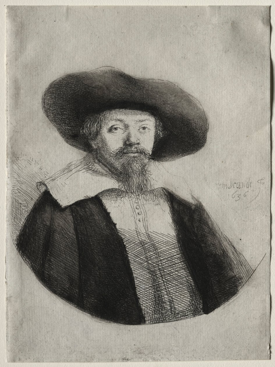 Samuel Manasseh Ben Israel, 1636 von Rembrandt van Rijn