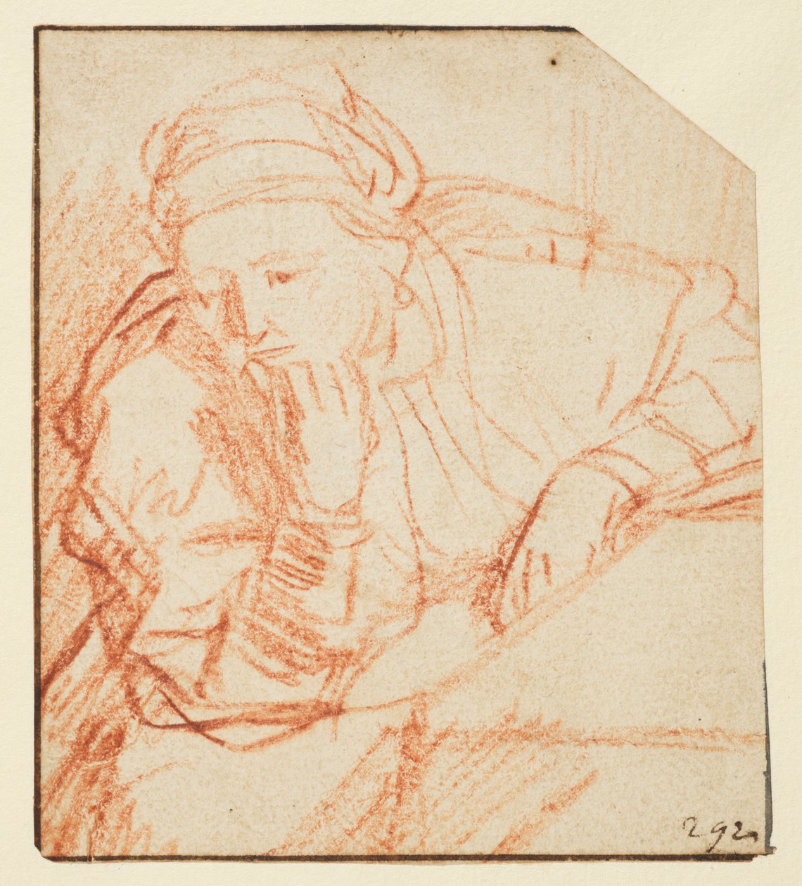 Saskia am Tisch sitzend von Rembrandt van Rijn