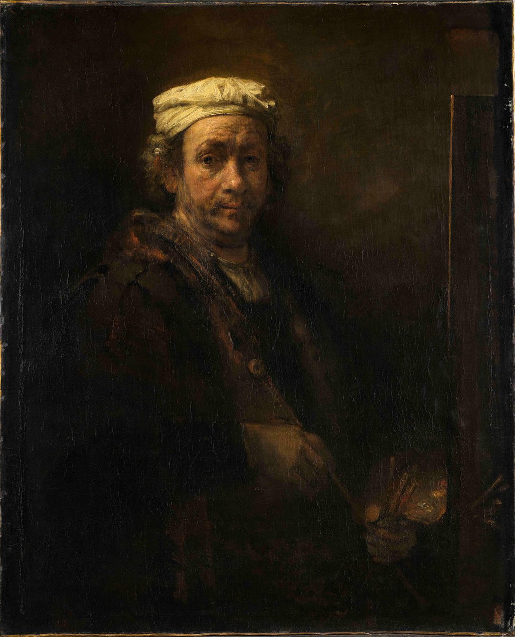 Selbstporträt am Staffelei, 1660 von Rembrandt van Rijn