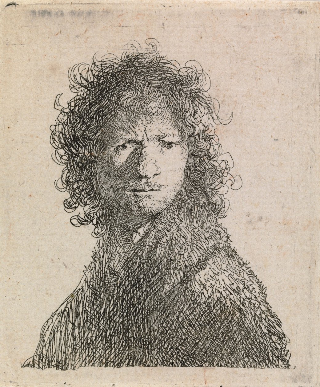 Selbstporträt, Stirnrunzelnd von Rembrandt van Rijn