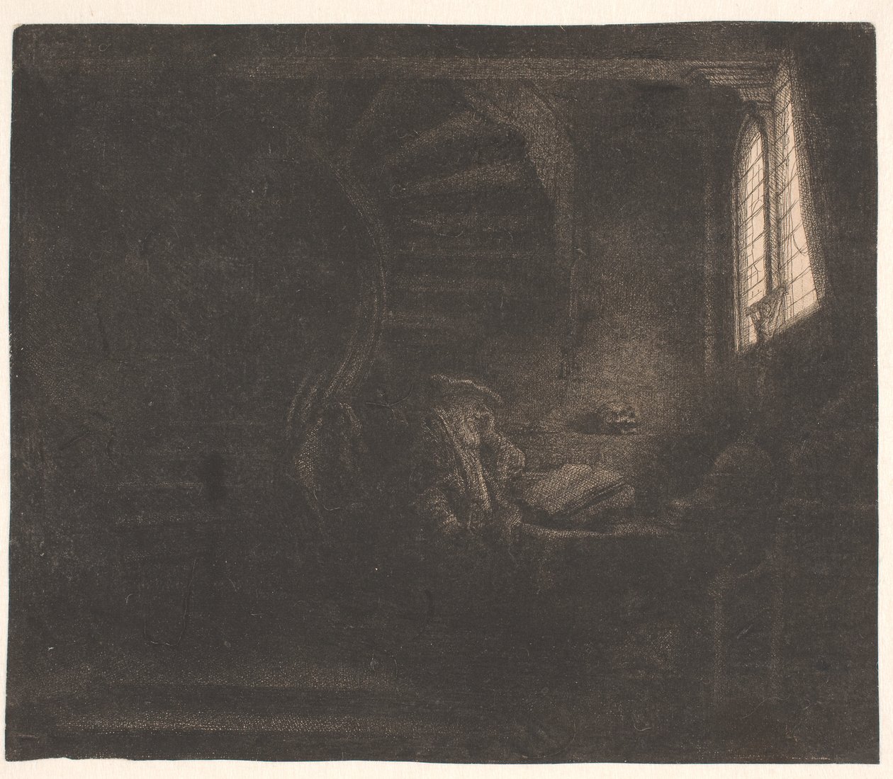 St. Hieronymus in einer dunklen Kammer von Rembrandt van Rijn