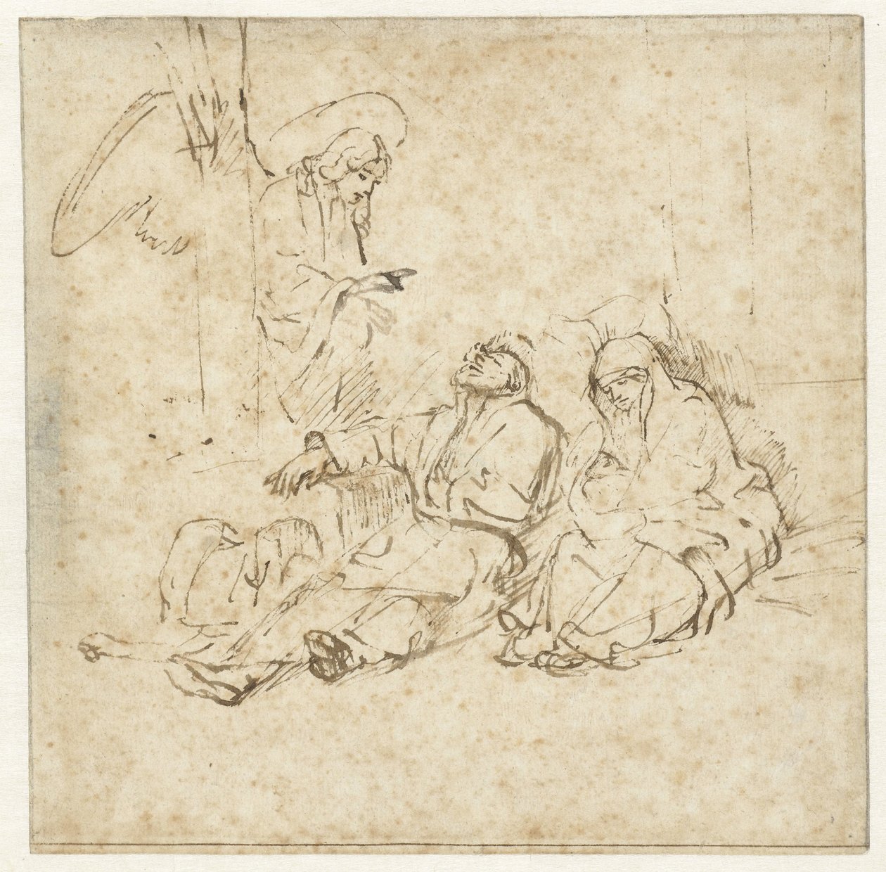 Der Engel erscheint Joseph im Traum von Rembrandt van Rijn