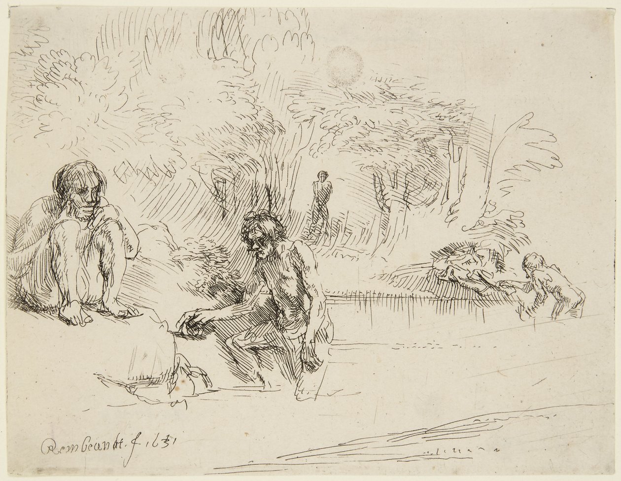 Die Badenden von Rembrandt van Rijn