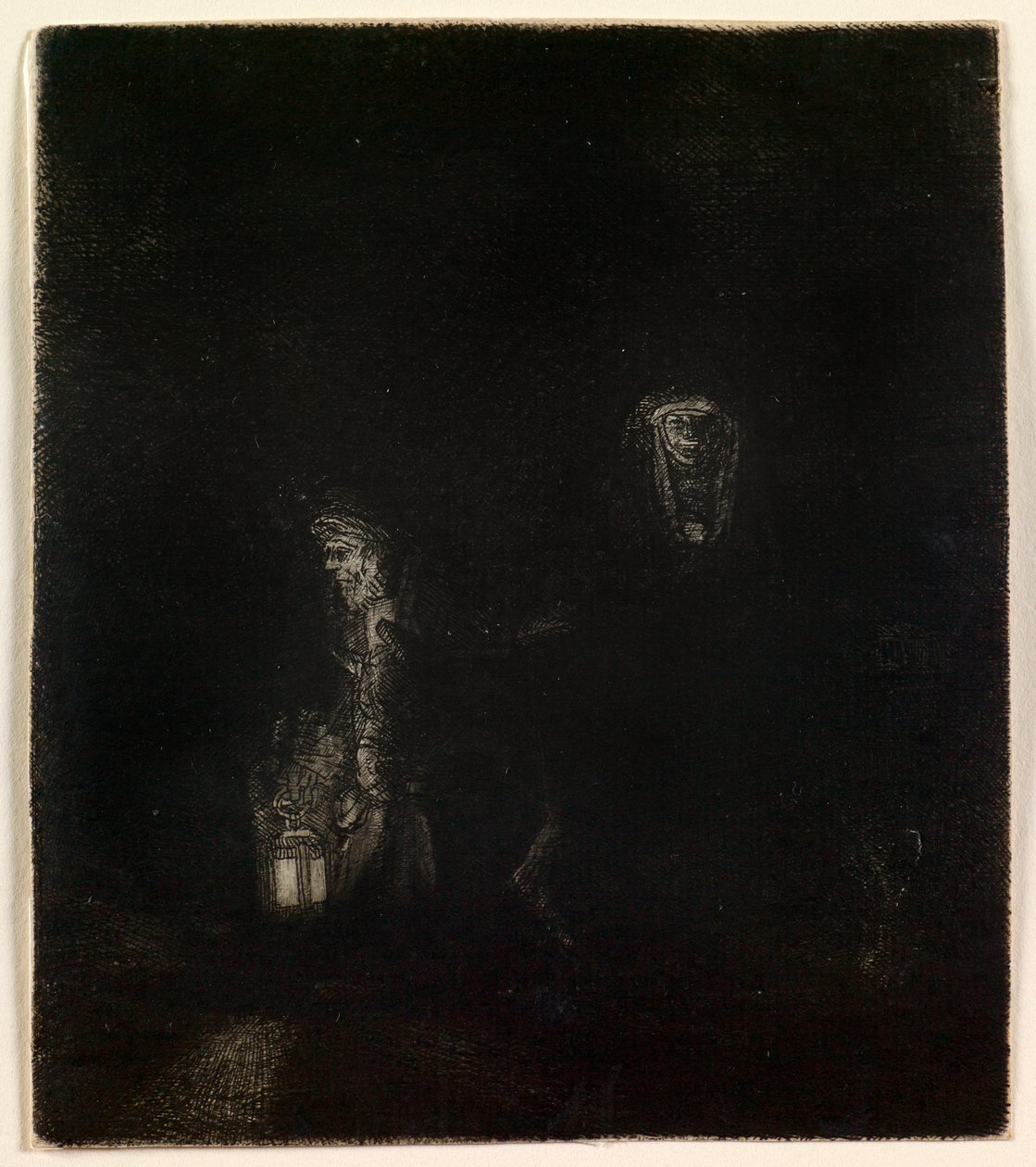 Die Flucht nach Ägypten (ein Nachtstück) von Rembrandt van Rijn