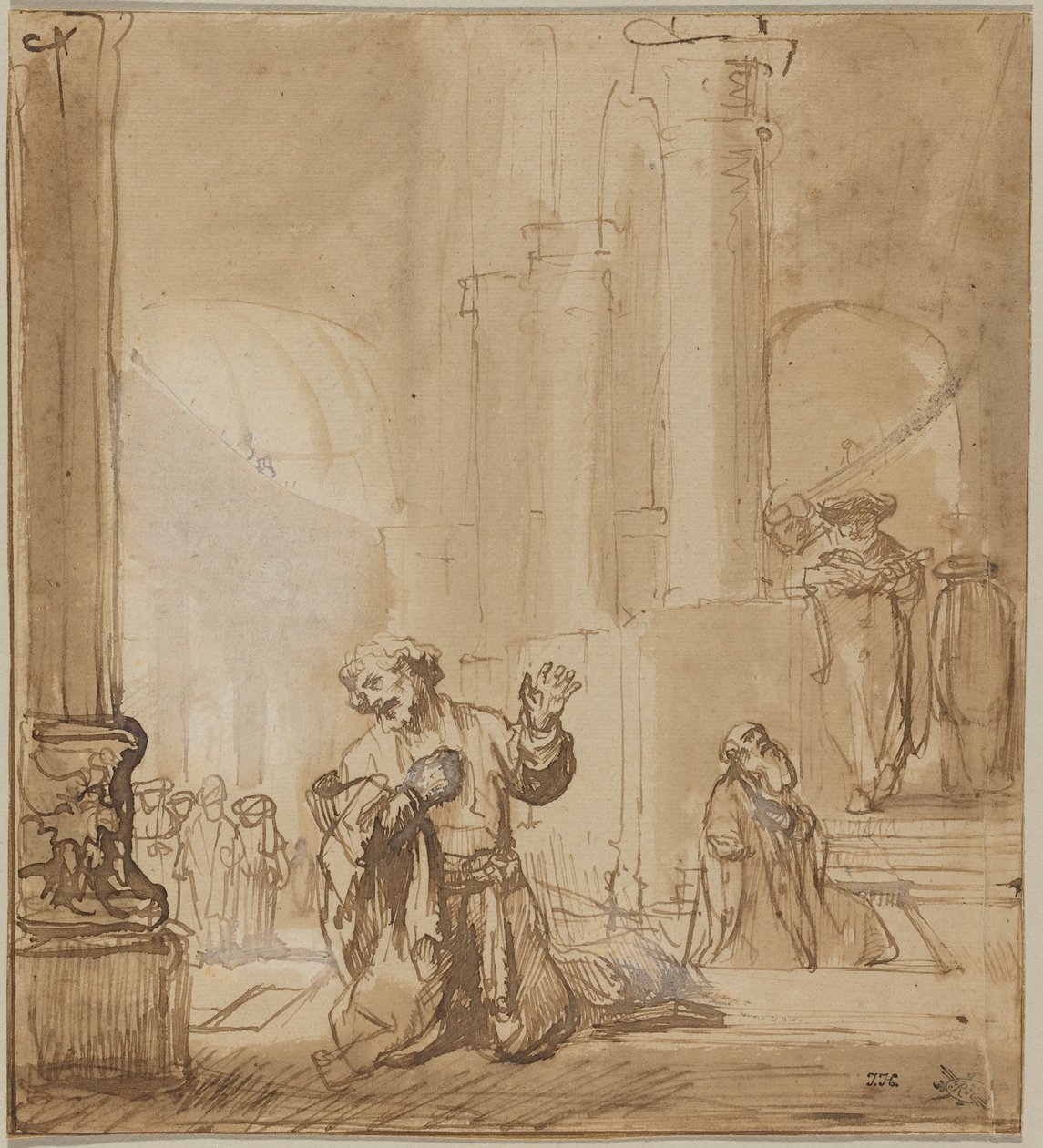 Das Gleichnis vom Zöllner und Pharisäer von Rembrandt van Rijn