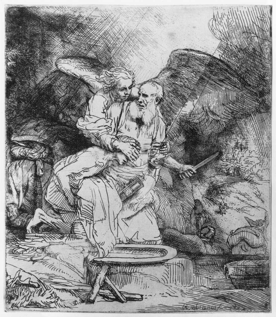 Das Opfer Abrahams, 1645 von Rembrandt van Rijn: Kunstdruck